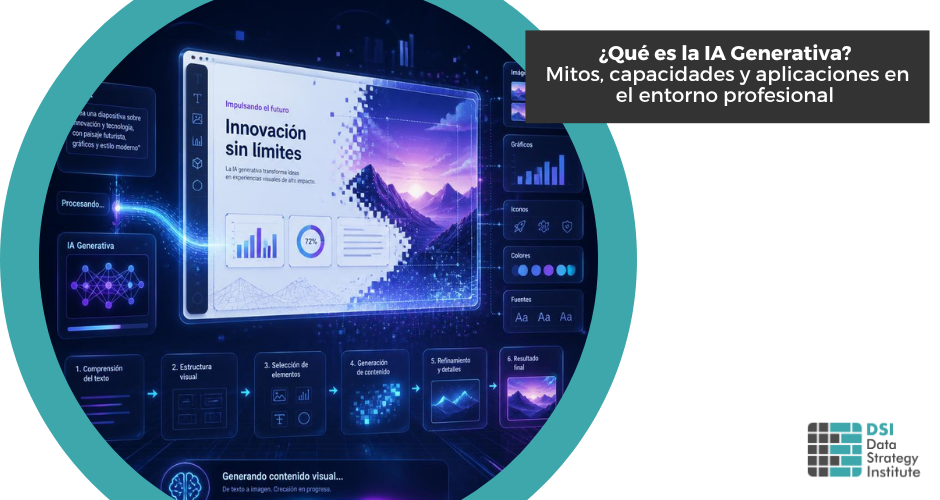 ¿Qué es la IA Generativa? | Mitos, capacidades y aplicaciones en el entorno profesional | Programa Superior de IA para el Data Strategist | Universidad de Alicante